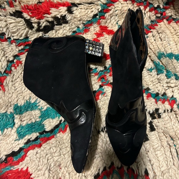 ZANOTTI WESTERN BOOTS RHINESTONE HEEL - Picture 4 of 9